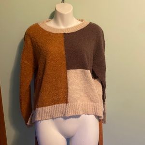 NWOT color block sweater